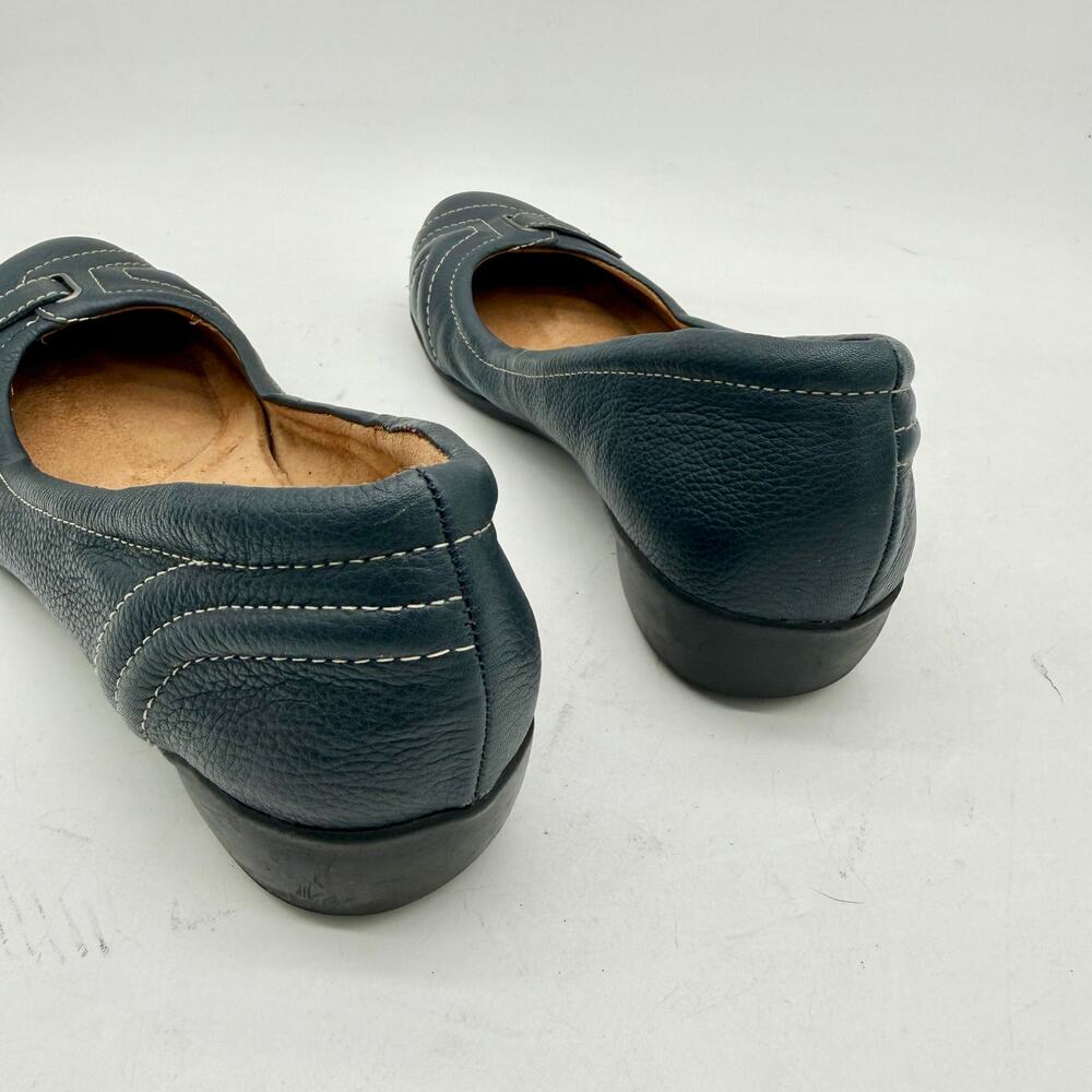 Naturalizer Cushioned Blue Leather Slip-On Flats Women's 9.5 - Picture 5 of 6